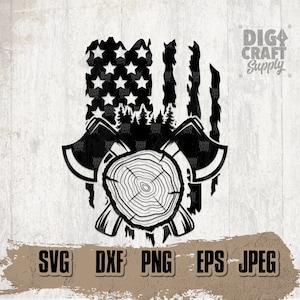 US Lumberjack Axe svg, US Wood Monogram, US Logging Gifts, Lumberjack Clipart, Wood Cutter svg, Wood Axe svg, Lumberjack Cutfile, Axe svg