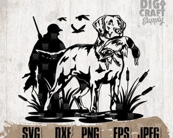 Duck Hunting svg, Dog Hunts Clipart, Hunter Shirt png, Outdoor Hunting Cut File, Camp Scene Clipart, Adventure Stencil, Lake Scene Cutfile