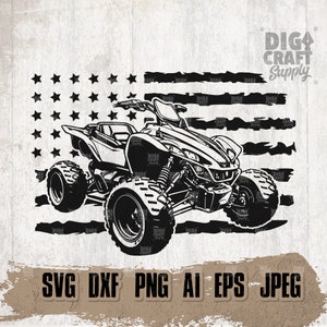 US ATV svg, Sport Dad Clipart, Extreme Ride Cutfile, Off Road Monster Rider Schablone, USA Outdoor dxf, Adventure Riding in Tandem Shirt png