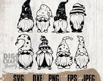 8 Gnomes Bundle svg, Gnomes svg, Bundle svg, Gnomes Clipart, Gnomes Cutfile, Gnomes Instant Download, Gnomes Digital Download, Bundle png