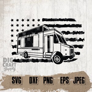 US Food Truck svg, US Food Truck png, US Food Van svg, Food Truck Clipart, Food Truck Cutfile, Instant Download, Food Truck Digital Download