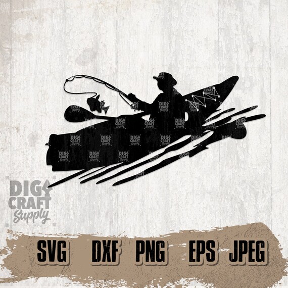 Kayak Fishing Clipart