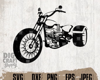 Trike Motorbike #4 Digitale Downloads, Trike Motorbike svg, Trike Motorcycle svg, Biker Svg, Motorcycle svg, Trike Motorcycle Stencil, Biker