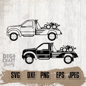 Tow Truck 3 Digital Downloads, Tow Truck Svg, Tow Truck Clipart, Tow Truck Driver svg, Tow Truck Stencil, Tow Truck Cut Files, Tow Svg, Tow