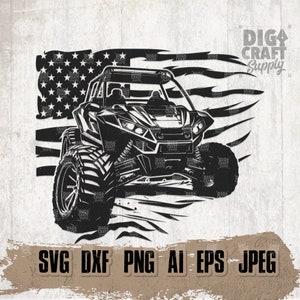 US ATV svg, Schlamm Fahrt Clipart, Extremsport Cutfile, Muggy Auto Schablone, Off Road Schablone, USA Racer Dad Shirt png, Sport Fahrer dxf, Rzr