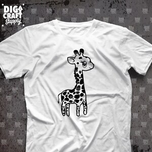 3 digitala nedladdningar av söta giraffer, söt giraffsvg, giraffstencil, giraffklippfiler, giraffclipart, giraffsvg, safaridjursvg bild 3