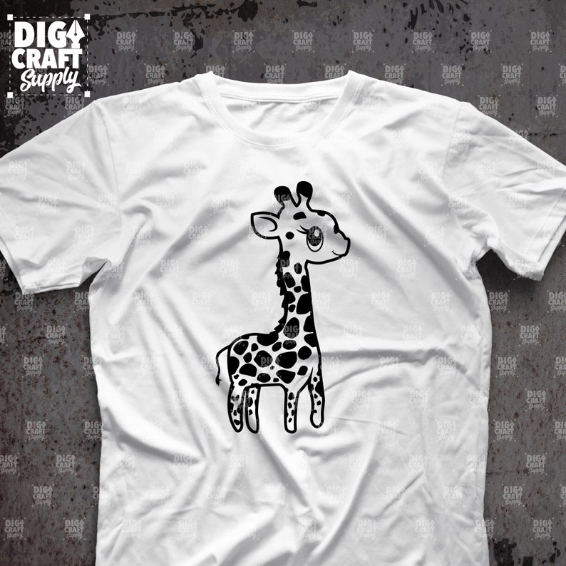 3 digitala nedladdningar av söta giraffer, söt giraffsvg, giraffstencil, giraffklippfiler, giraffclipart, giraffsvg, safaridjursvg bild 3