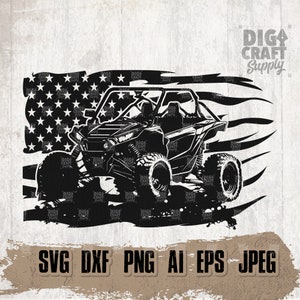 US RZR ATV svg, Extremsport Clipart, Rider Dad Cutfile, Monster Ride Schablone, Usa Riding in Tandem dxf, Outdoor Off Road jpeg, Mud Ride