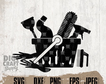 Strumenti di pulizia svg 2, Pulizia svg, Clipart pulizia, Cutfile pulizia, Servizio pulizia svg, Monogramma servizio pulizia, Governante svg