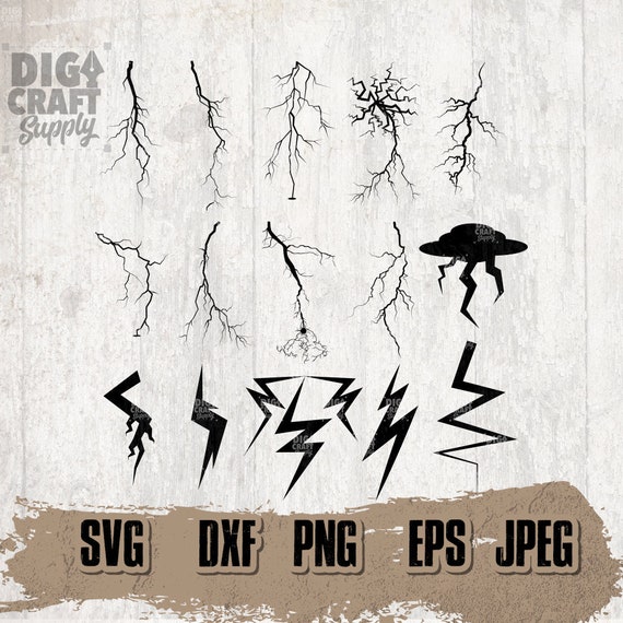 15 Lightning Thunder Svg Thunder Svg Lightning Bundle Svg | Etsy