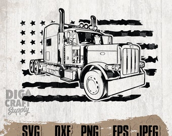 US Semi Truck Digital Downloads 5, US Semi Truck Svg, US Truck Svg, Big Truck Svg, Us Semi Truck Stencil, Semi truck Drive svg, Trucker Svg,