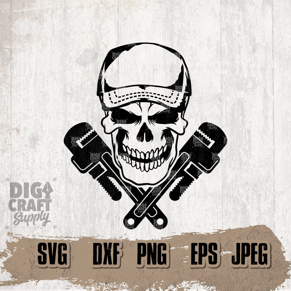 Download Plumber Skull svg Plumber svg Plumber Dad svg Plumber Logo | Etsy