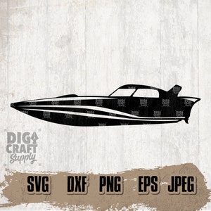 Speed Boat Digital Download, Speed Boat Svg, Speed Boat Clipart, Speed ...
