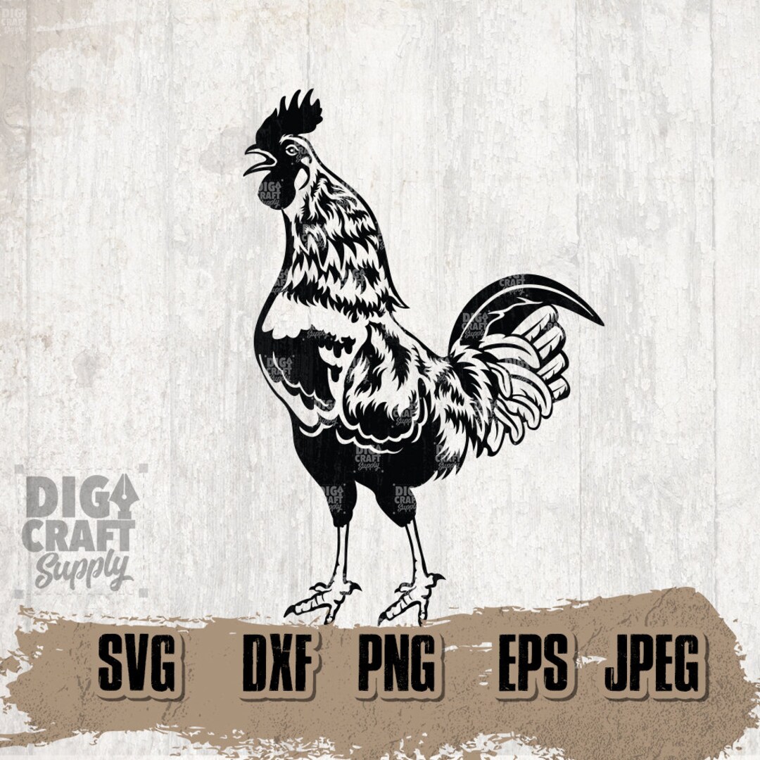 Rooster Chicken Svg, Roaster Svg, Roaster Clipart, Roaster Cutfile ...