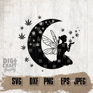 Weed Moon svg, Weed Fairy svg, Weed svg, Weed Clipart, Weed Cutting File, Weed Cutfile, Joint svg, Marihuana svg, Cannabi svg, Rasta svg