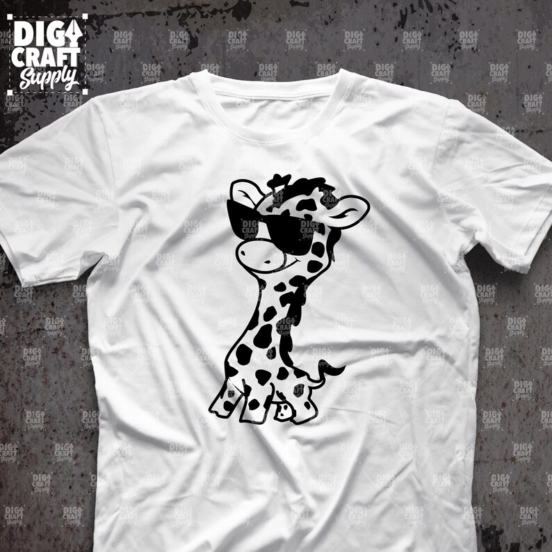 3 digitala nedladdningar av söta giraffer, söt giraffsvg, giraffstencil, giraffklippfiler, giraffclipart, giraffsvg, safaridjursvg bild 4