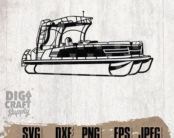Pontoon Boat 4 Instant Downloads, Pontoon Boat svg, Pontoon Clipart, Pontoon Svg, Pontoon Stencil, Boat Svg, Pontoon Png, Boat Cutting Files