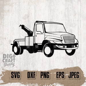 Tow Truck 4 Digital Downloads, Tow Truck Svg, Tow Truck Clipart, Tow Truck Driver svg, Tow Truck Stencil, Tow Truck Cut Files, Tow Svg, Tow