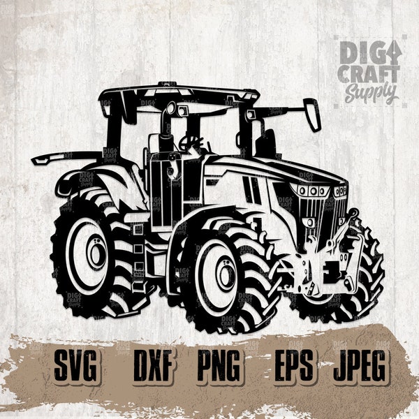 Tractor svg, Tractor Clipart, Tractor Cutfile, Heavy Equipment svg, Tractor png, Construction svg, Contactor svg, Farm svg, Farm Life svg