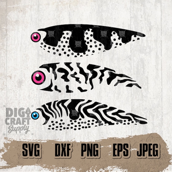 3 Fish Lure Digital Downloads Fish Lure Svg Fishing Lure 