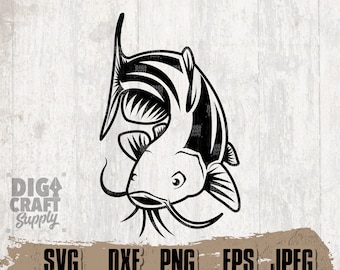 Catfish 3 Digital File, Catfish svg, Catfish Cut Files, Catfish clipart, Fish svg, Fishing svg, Lake Fishing svg, Fishing Png, River Fishing
