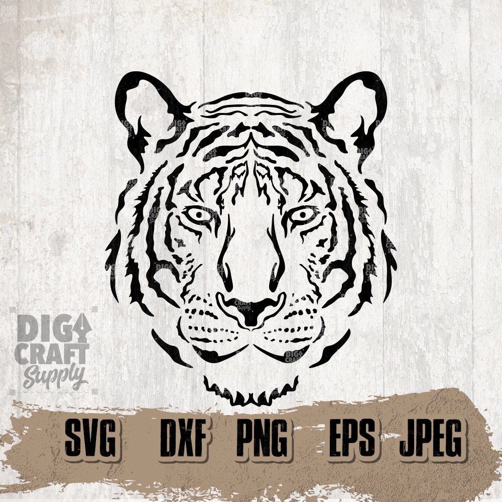 Tiger Head svg 5 Tiger Digital Download Tiger Shirt svg | Etsy
