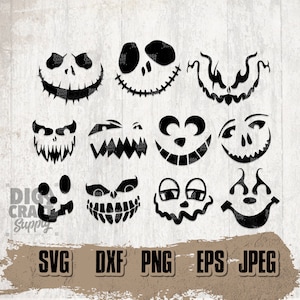 11 Unique Scary Pumpkin Faces svg, Scary Pumpkin svg, Pumpkin Clipart, Pumpkin Cutfile, Hallowen svg, Halloween Clipart, Horror svg, Boo svg