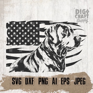 Amerikaanse Labrador hond svg | Retriever Doggo Clipart | VS hond dier dxf | Hond moeder shirt png | Guard Home Huisdier Cutfile | Poot minnaar stencil jpeg