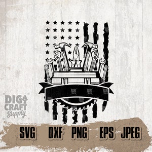 US Carpenter Tools svg 2, Carpenter svg, Tools svg, Repair svg, Carpenter Dad svg, Repair Dad svg, Hammer svg, Contractor svg, Builders svg