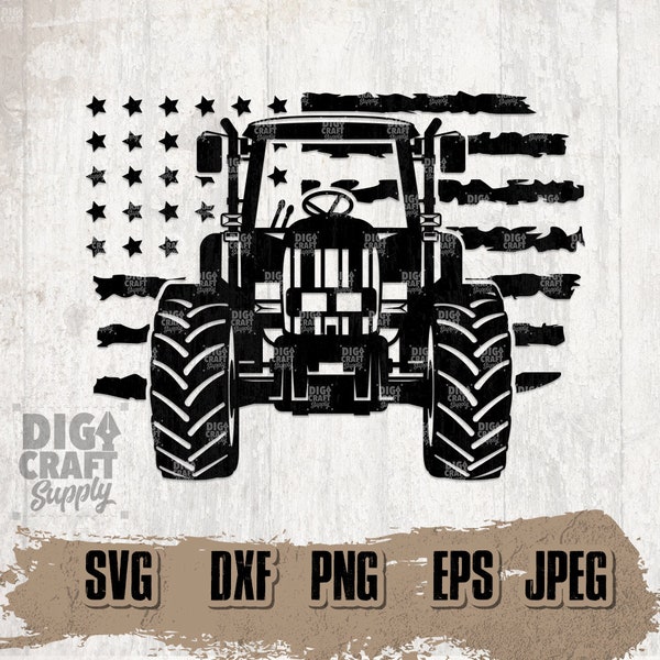 US Tractor Instant Downloads, US Tractor Svg, Tractor Clipart, Tractor Png, Tractor Cutfiles, Tractor Svg File, Farm Tractor Svg, Farmer svg
