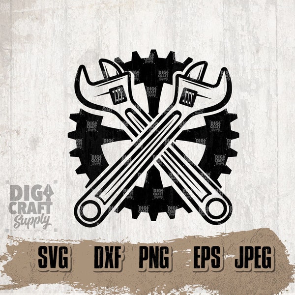 Mechanic Wrenches Digital Downloads, Mechanic Svg, Repair svg, Wrenches svg, Mechanic tools svg, Mechanic Shirt, Mechanic Stencil, Gear svg