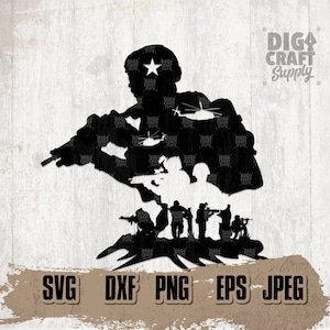 Soldier Scene svg 2, Soldier svg, US Army svg, Navy, Military svg, US Veteran svg, Military Stencil, Military Clipart, Military Cutting File