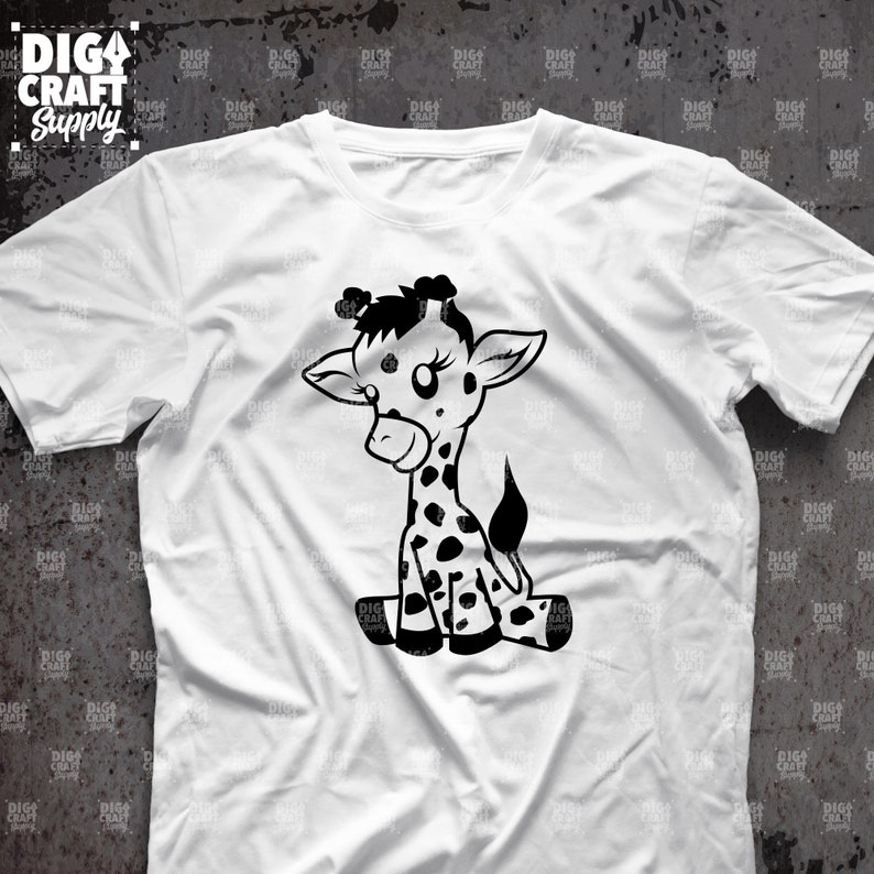 3 digitala nedladdningar av söta giraffer, söt giraffsvg, giraffstencil, giraffklippfiler, giraffclipart, giraffsvg, safaridjursvg bild 5