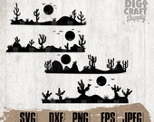 Desert Scene svg, Western svg, Boho svg, Desert Bundle svg, Country svg, Howdy svg, Desert Clipart, Desert Cutfile, Boho Clipart, Howdy png