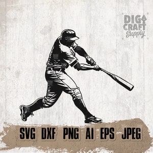 Jugador de béisbol svg, Idea de regalo de papá deportivo, Batter Son dxf, Pitcher Clipart, Catcher Stencil, Game Day Shirt png, Home Run jpeg, Baseman jpg