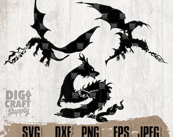 3 Dragon Stencil, Dragon svg 2, Dragon Bundle svg, Bundle svg, Dragon Clipart, Dragon Cutfile, Dragon Cutting File, Dragon png, Bundle Files