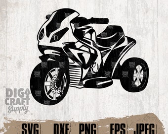 Trike Motor Digitale Downloads, Trike Motorbike svg, Trike Motorcycle svg, Biker Svg, Motorcycle svg, Trike Motorcycle Stencil, Biker