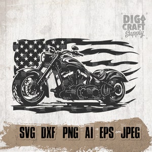 US Big Bike svg, Biker Dad Clipart, Bike Club Rally Cutfile, Motorbike Stencil, Motorcycle dxf, Extreme Sports Shirt png, Motorcross Rider