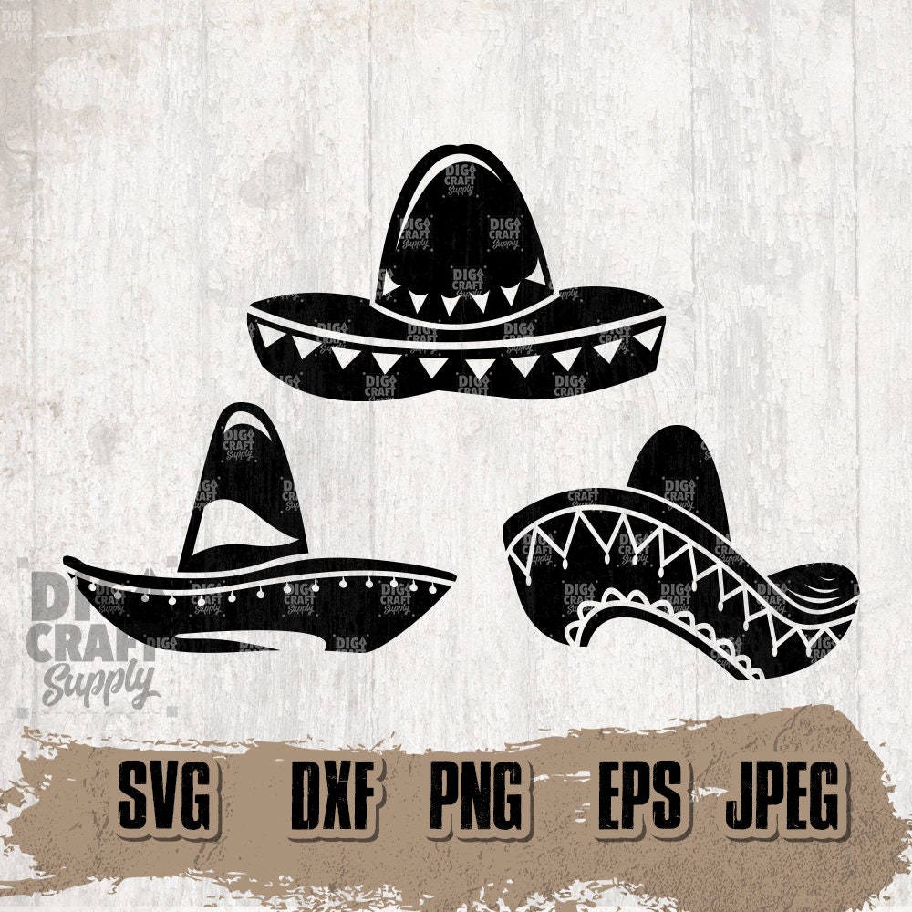 Mexican Hat Svg, Mexico Svg, Hat Clipart, Hat Cutting File, Hat Cutfile,  Gift for Him Svg, Hat Png, Sombrero Svg, Sombrero Cutfile, Hat Png - Etsy, image size:1000x1000