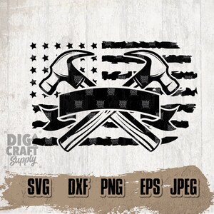 US Carpenter Tools svg, Carpenter svg, Tools svg, Repair svg, Carpenter Dad svg, Repair Dad svg, Hammer svg, Contractor svg, Builders svg