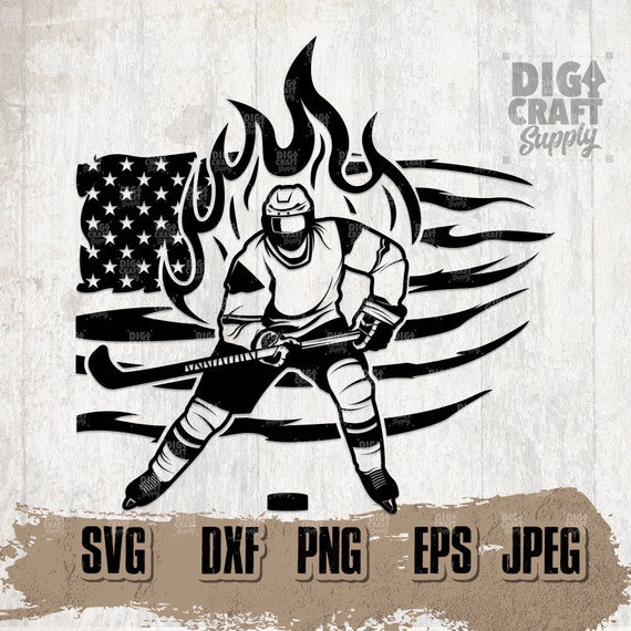 US Hockey Player Svg US Hockey Shirt Svg Hockey Svg Hockey Etsy