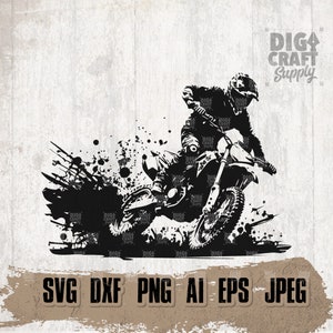 Dirt Biker svg, Clipart moto, Motorcross Cutfile, Camicia papà sport png, Extreme Ride dxf, Stencil moto, Outdoor Mud Riding jpeg