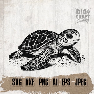 Zeeschildpad svg, schattige tropische dieren cutfile, zomertijd stencil, vakantie shirt png, SaltLife stencil, eilandleven dxf, zeereptiel jpeg