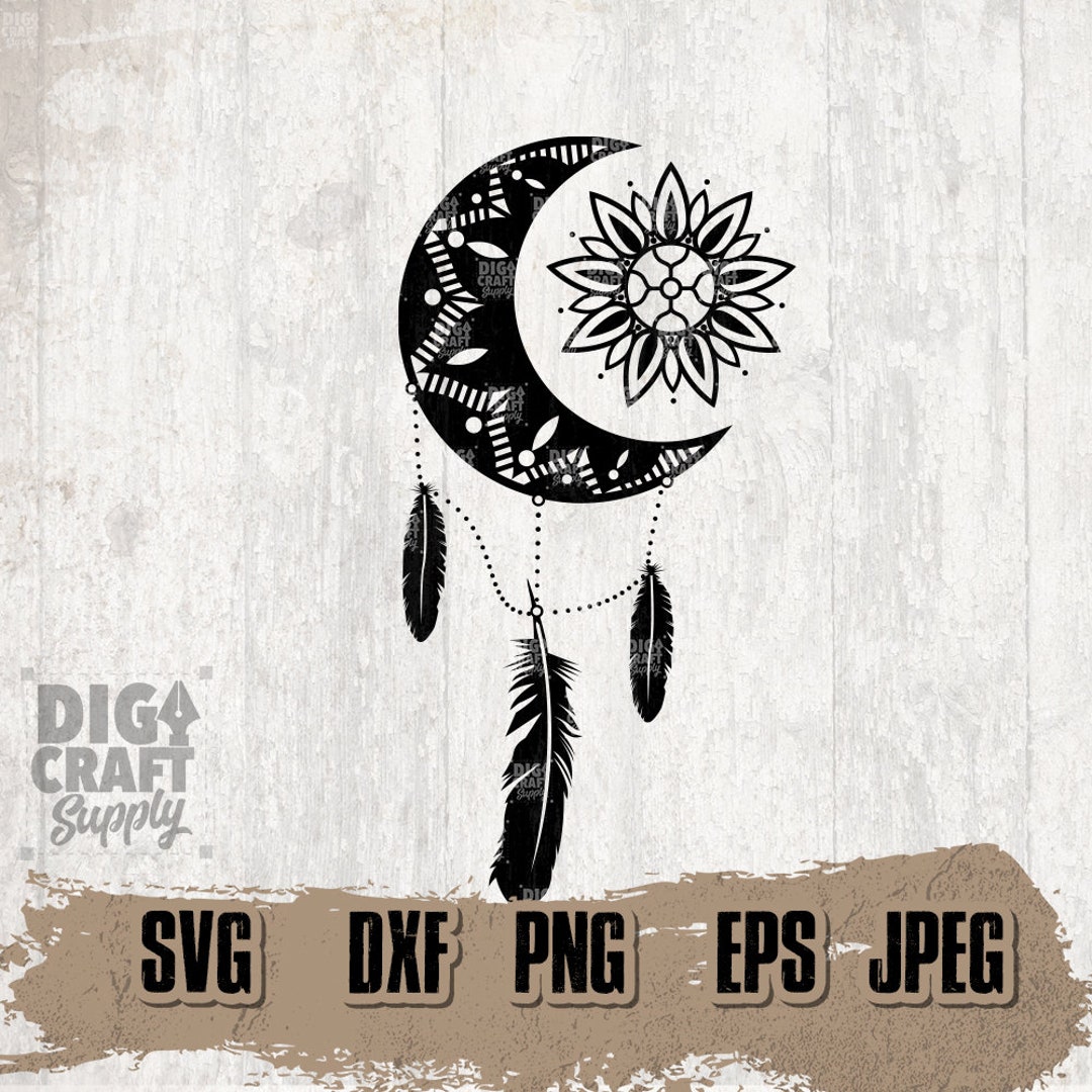 Moon Mandala Svg Moon Svg Moon Clipart Moon Png Moon - Etsy
