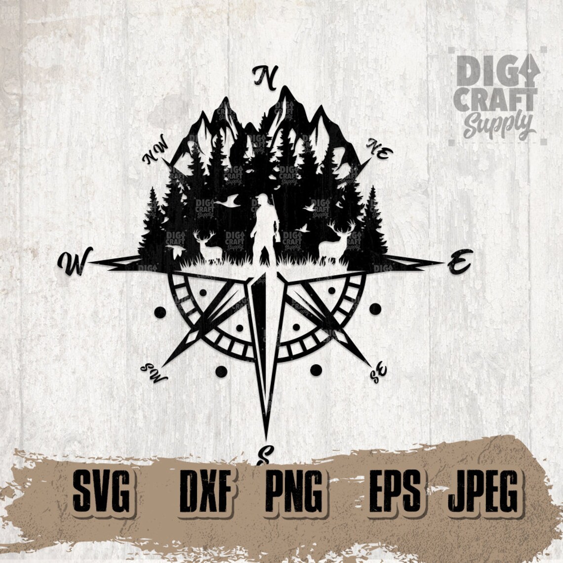 Deer Duck Hunting Svg Compass Svg Hunter Dad Svg US Hunting - Etsy