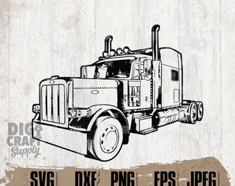 Semi Truck Digital Downloads 6, Semi Truck Svg, Truck Svg, Big Truck Svg, Semi Truck Stencil, Truck Driver svg, Trucker Svg, Semi Truck Png