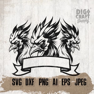 3 Rooster svg, FarmLife Shirt png, Farming Dad Gift Idea, Farm Chicken Stencil, Farmer Cutfile, Farm Life dxf, Cockfighter Clipart, Cockpit