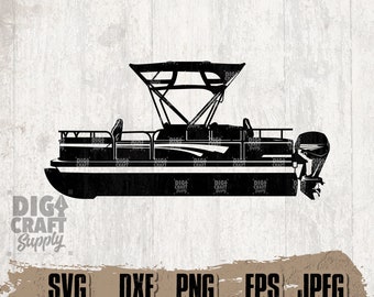Pontoon Boat #2 Digital Downloads, Pontoon Boat svg, Pontoon Clipart, Pontoon Svg, Pontoon Stencil, Boat Svg, Pontoon Png, Boat Svg Files