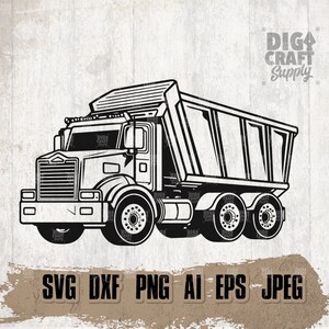 Dump Truck svg, Trucker Dad Clipart, Driver Shirt png, Heavy Equipment Stencil, Construction Cutfile, US Contractor dxf, Home Builder jpeg