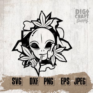 Rasta Alien svg, Alien Clipart, Rasta Shirt svg, Smoking Joint svg, Smoking Weed svg, Cannabis svg, Marijuana svg, Weed Shirt svg, Joint png